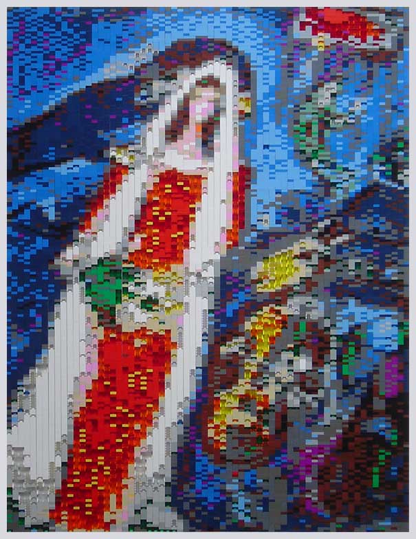 Marc Chagall's La Mariée in LEGO